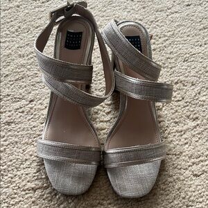 White House Black Market Women's Tan Strappy Sandals